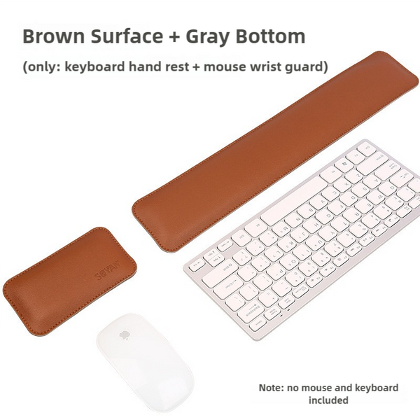Elosung 1 Sets Of Premium Dual Sided Pu Leather Keyboard Wrist Rest And Mouse Pad Mouse Pads & Wrist Rests