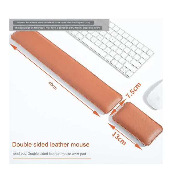 Elosung 1 Sets Of Premium Dual Sided Pu Leather Keyboard Wrist Rest And Mouse Pad Mouse Pads & Wrist Rests