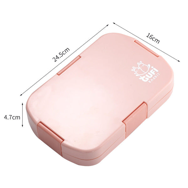 Elosung Pink Kids' Lunch Box With Compartments Bpa Free Microwave Safe Bento For School Meals Lunchboxes & Bags