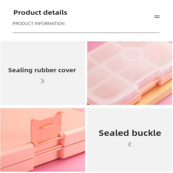 Elosung Pink Kids' Lunch Box With Compartments Bpa Free Microwave Safe Bento For School Meals Lunchboxes & Bags