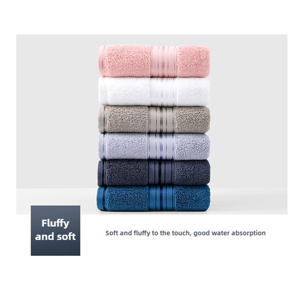 Elosung Dark Blue Luxury Cotton Towel Set (Towel + Bath Towel) Quick Dry Extra Thick & Absorbent Perfect For Beach Towels & Washcloths