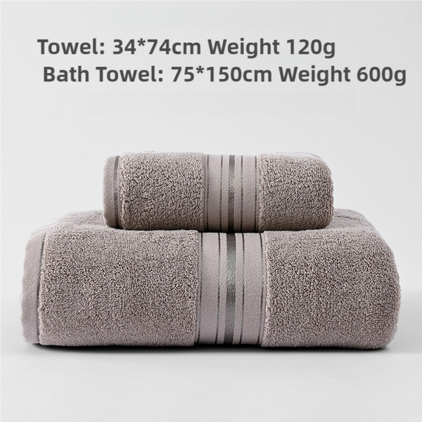 Light Brown Cotton Towel Set Quick Dry Extra Thick And Absorbent Towels & Washcloths