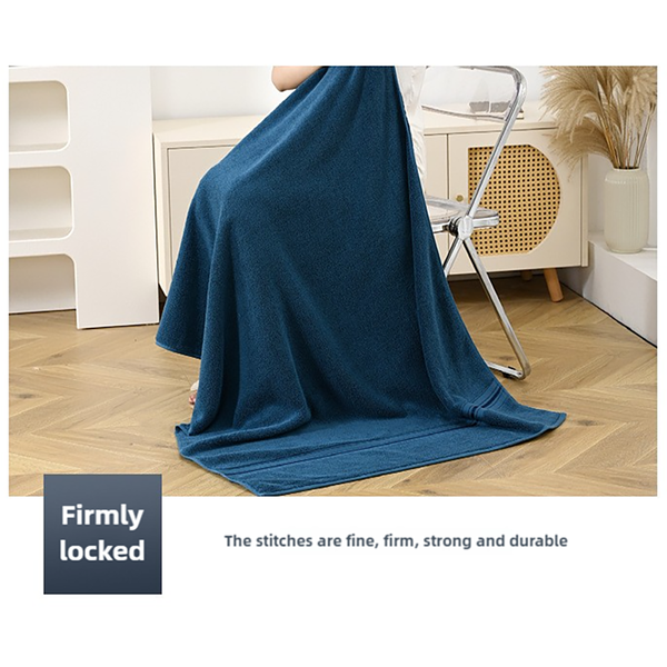 Elosung White Cotton Towel Set(Towel + Bath Towel) Quick Dry Extra Thick & Absorbent Perfect For Beach Towels & Washcloths