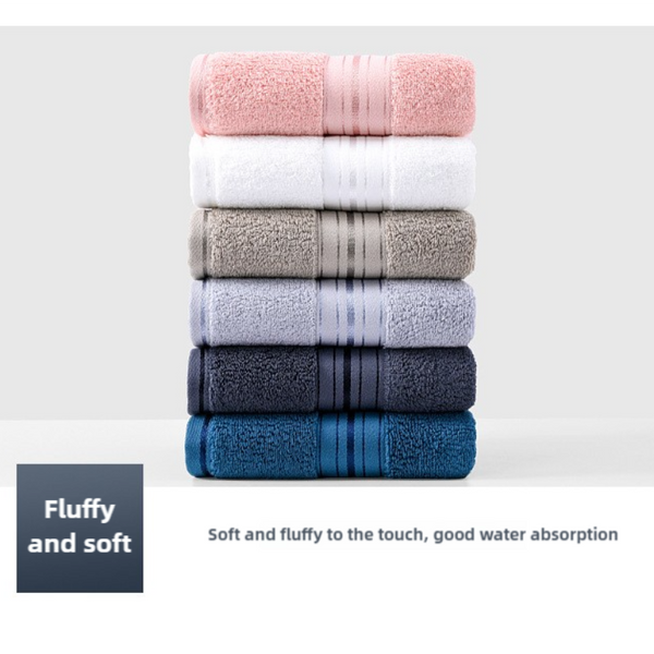 Elosung White Cotton Towel Set(Towel + Bath Towel) Quick Dry Extra Thick & Absorbent Perfect For Beach Towels & Washcloths