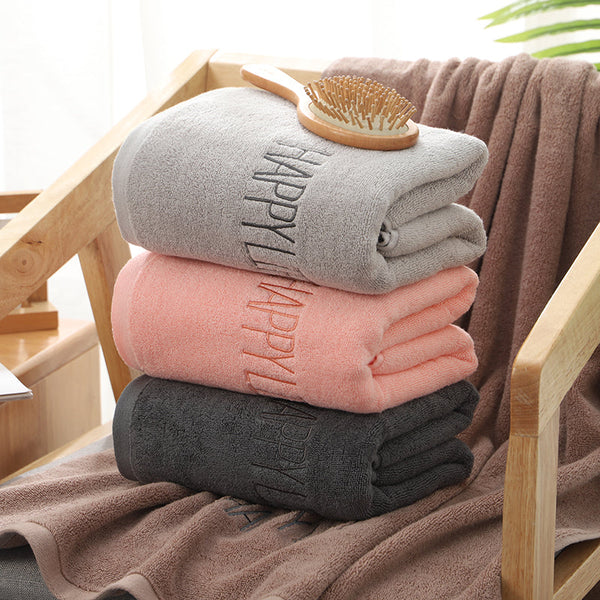 Elosung Pink Soft Cotton Bath Towel 70X140cm Quick Dry Super Absorbent Towels & Washcloths