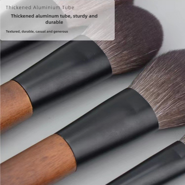 Elosung Style A 12 Piece Mini Portable Makeup Brush Set Fiber Bristle Beauty Tool Set(With Storage Bag) Makeup Bags & Cases