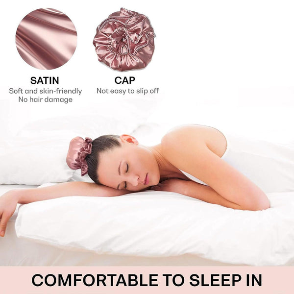 Elosung 3 Pcs Apricot Heatless Hair Curling Satin Set Easy Sleep In Curler For Beautiful Waves Rollers & Curlers