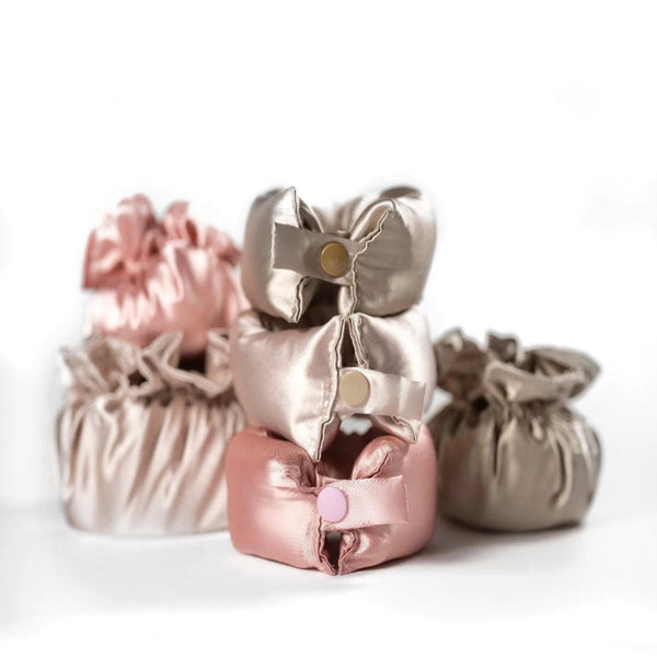 Elosung 3 Pcs Apricot Heatless Hair Curling Satin Set Easy Sleep In Curler For Beautiful Waves Rollers & Curlers