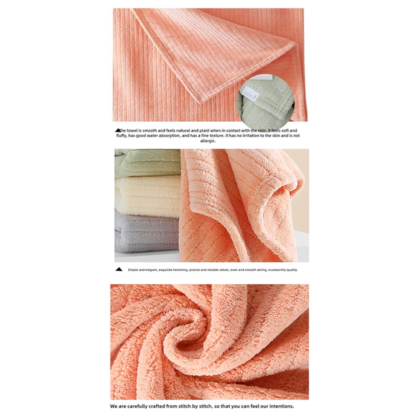 Elosung Blue Soft Coral Fleece Towel And Bath Gift Set Towels & Washcloths