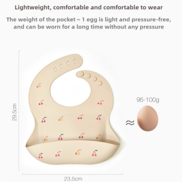 Baby Bibs & Burp Cloths Elosung Rainbow Pattern Beige Soft And Safe Silicone Baby Feeding Set Bib Bowl Spoon Combo For Mess Free Meals