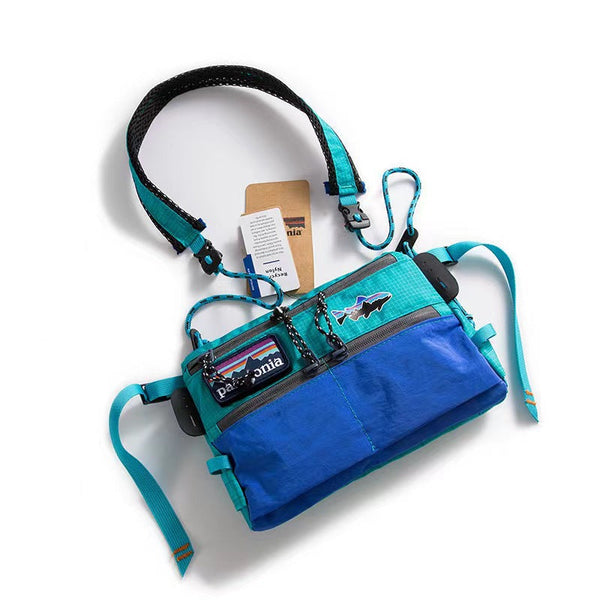 Blue Multifunctional Messenger Bag Lightweight Durable Outdoor Crossbody Bags