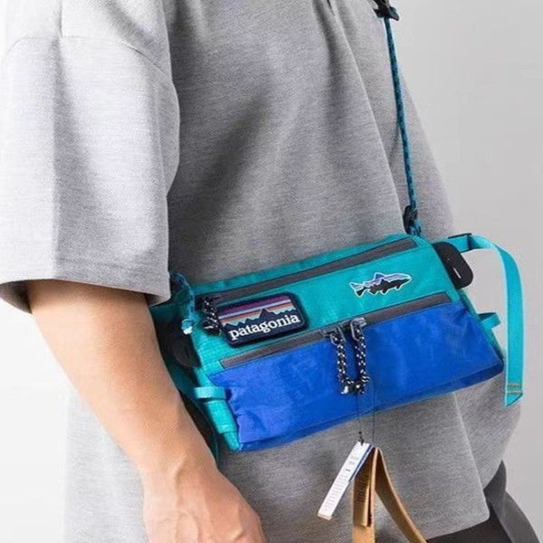 Blue Multifunctional Messenger Bag Lightweight Durable Outdoor Crossbody Bags