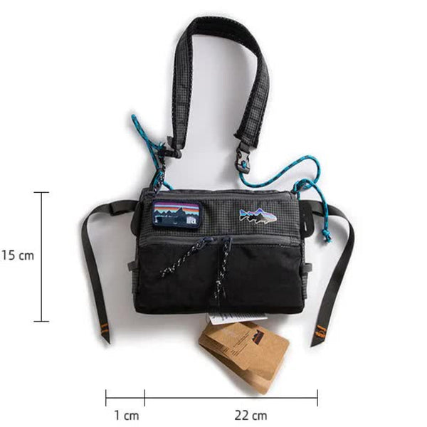 Blue Multifunctional Messenger Bag Lightweight Durable Outdoor Crossbody Bags