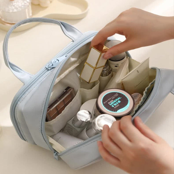 Premium Pu Leather Portable Makeup Bag Green Makeup Bags & Cases