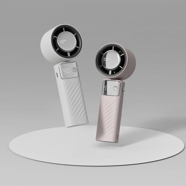 Elosung Pink Turbo Handheld Usb Rechargeable Fan With Digital Speed Display High Cooling For Outdoor Use Portable Fans