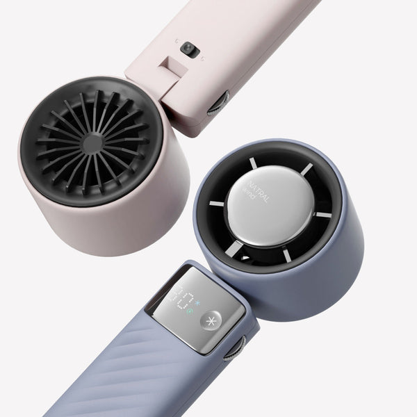 Elosung Grey Turbo Handheld Usb Rechargeable Fan With Digital Speed Display High Cooling For Outdoor Use Portable Fans