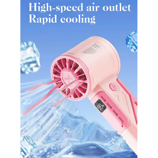 Elosung Black And Green 100 Speed Mecha Handheld Fan | Usb Rechargeable High Mini Powerful & Silent Lightweight 150G With 6 8 Hour Battery Life Portab