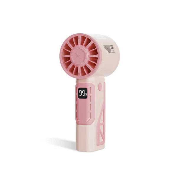 Pink 100 Speed Mecha Handheld Fan Usb Rechargeable Mini Lightweight 150G 6 8 Hour Battery Life Portable Fans