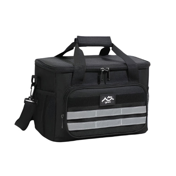 Elosung Black 18L Large Capacity Outdoor Insulated Cooler Bag Picnic Ice Pack With Shoulder Strap Ice Chests & Coolers