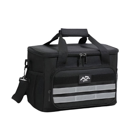 Elosung Black 18L Large Capacity Outdoor Insulated Cooler Bag Picnic Ice Pack With Shoulder Strap Ice Chests & Coolers