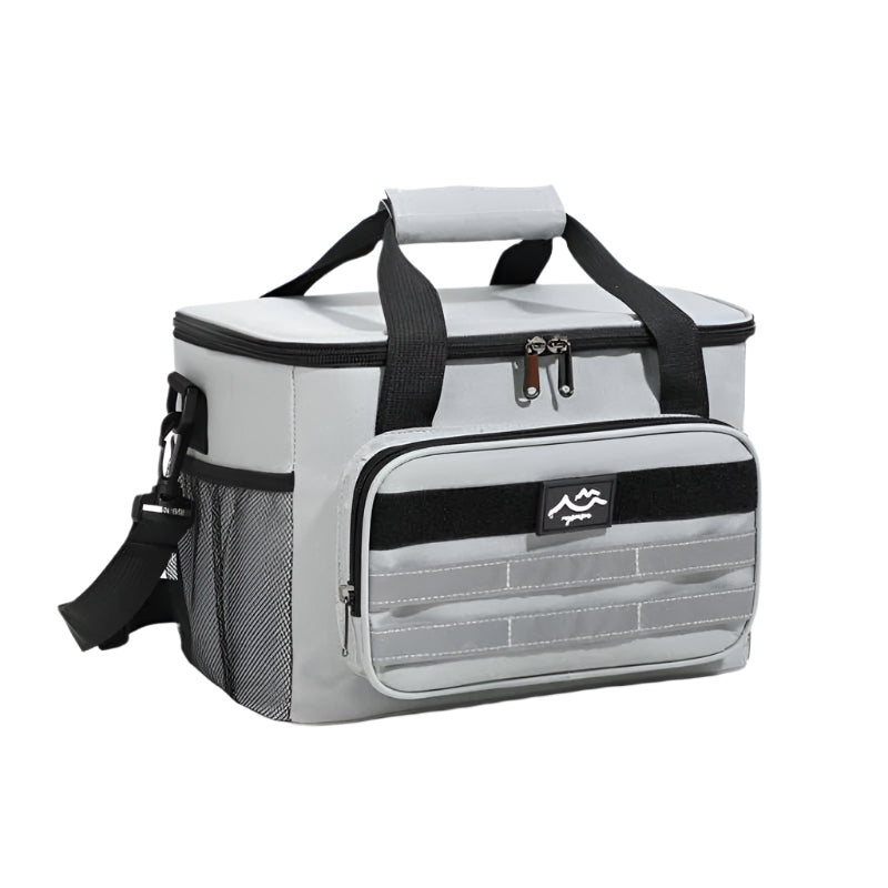 Picnic Accessories Elosung Grey 18L Large Capacity Outdoor Insulated Cooler Bag Portable Picnic Ice Pack With Shoulder Strap