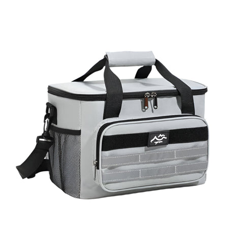 Elosung Grey 18L Large Capacity Outdoor Insulated Cooler Bag Portable Picnic Ice Pack With Shoulder Strap Picnic Accessories