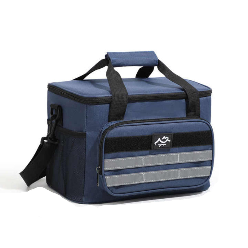 Elosung Dark Blue 18L Large Capacity Outdoor Insulated Cooler Bag Portable Picnic Ice Pack With Shoulder Strap Picnic Accessories