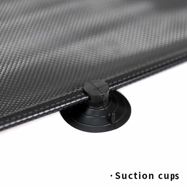 Elosung 2 Pcs 40*45Cm Black Retractable Car Side Sun Shade Uv Protection Easy Installation With Suction Cups Sun Visors