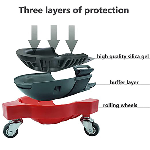 Elosung 1 Pair Set Multi Function Knee Pads With Swivel Wheels For Comfortable Protection Ideal Construction Tiling Woodworking And More Gardening Glo
