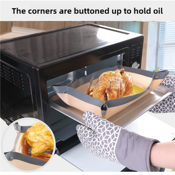 Other Bakeware & Ovenware Elosung 2 Piece Set (Gray Edge Yellow Background + Red White Background) Non Stick Silicone Baking Mat For Oven & Microwave