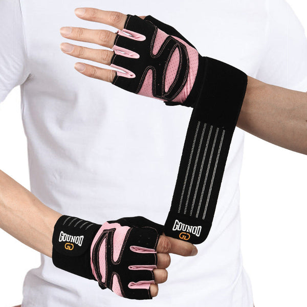Size Xl Black Pink Breathable Anti Slip Gym Gloves Workout And Weightlifting Durable Adjustable Fitness Gloves Straps & Hooks