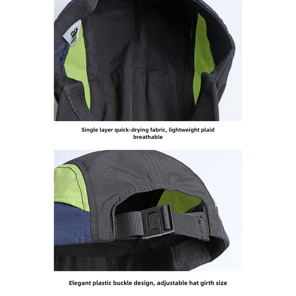 Elosung Black And Green Lightweight Sports Baseball Cap Quick Dry Waterproof Breathable Outdoor Camping Hats & Headwear