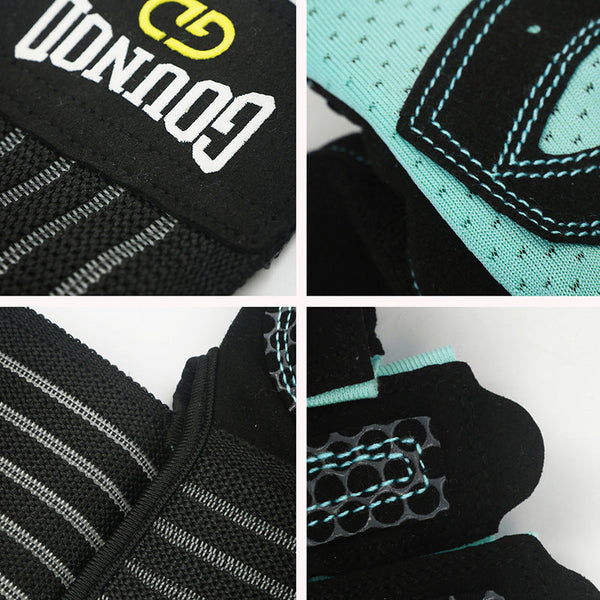 Size Xl Black And Blue Breathable Anti Slip Gym Gloves For Workout Weightlifting Durable Adjustable Fitness Men Women Gloves Straps & Hooks