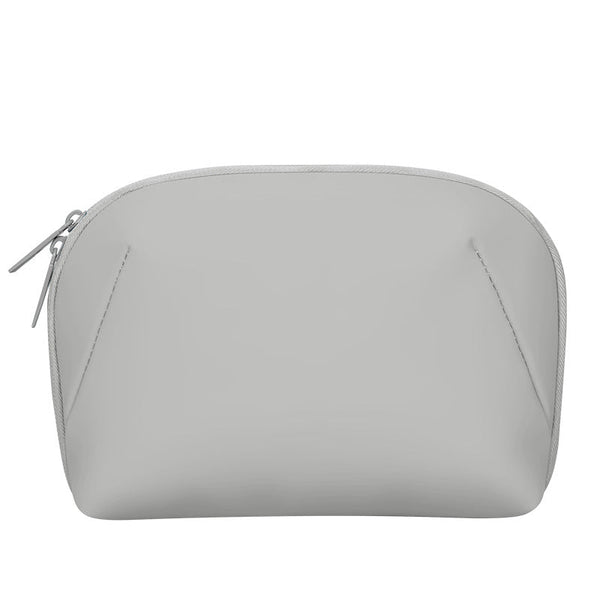 Grey Large Capacity Multi Functional Pu Digital Storage Organizer Bag Waterproof & Portable For Cables Chargers And Accessories Storage Bags