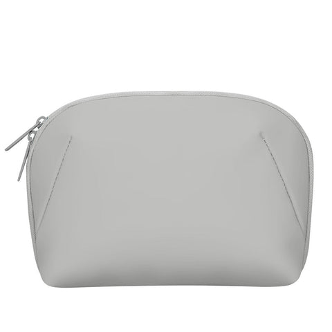 Grey Large Capacity Multi Functional Pu Digital Storage Organizer Bag Waterproof & Portable For Cables Chargers And Accessories Storage Bags