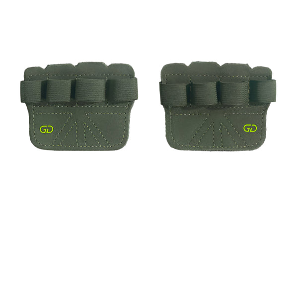 Elosung 2 Pairs Premium Leather Grip Protection For Fitness | 4 Finger Cowhide Weightlifting Gloves Durable Non Slip And Abrasion Resistant Support Wr