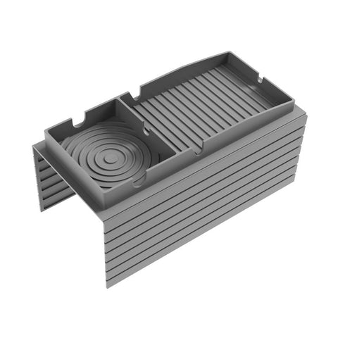 Grey Multi Function Sofa Cup Holder Tray Silicone Drink Organizer Adjustable And Easy To Clean Armrest Storage Box For Drinks Snacks Gadgets Trays