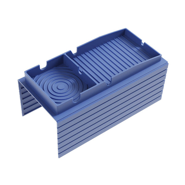 Elosung Blue Multi Function Sofa Cup Holder Tray Silicone Drink Organiser And Easy To Clean Armrest Storage Box For Drinks Snacks Gadgets Racks & Hold