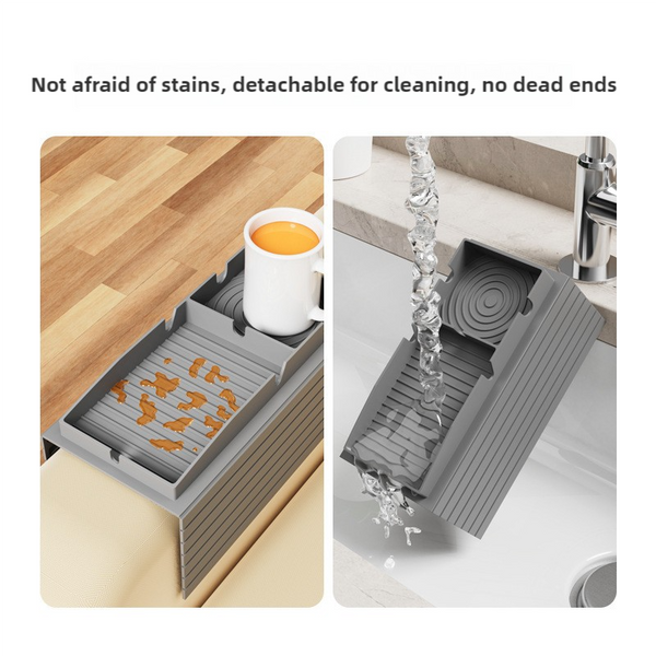 Elosung Blue Multi Function Sofa Cup Holder Tray Silicone Drink Organiser And Easy To Clean Armrest Storage Box For Drinks Snacks Gadgets Racks & Hold