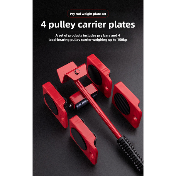 Elosung 2 Pcs Red Heavy Duty Furniture Moving System Sliding Dolly Tools For Easy Transport Of Appliances Objects Other Hand Tools