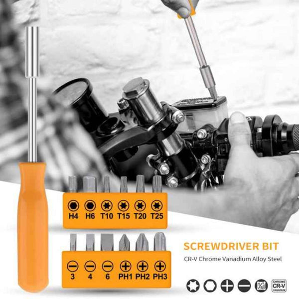 Elosung 24 Piece Household Tool Set Complete Home Repair Kit With Tape Measure Pliers Screwdrivers Hammer And 12 Bits Hand Tool Sets