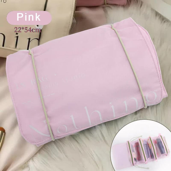Pink 4 In 1 Cosmetic Storage Bag Removable Travel Organizer For Makeup Toiletries And Small Accessories Makeup Bags & Cases