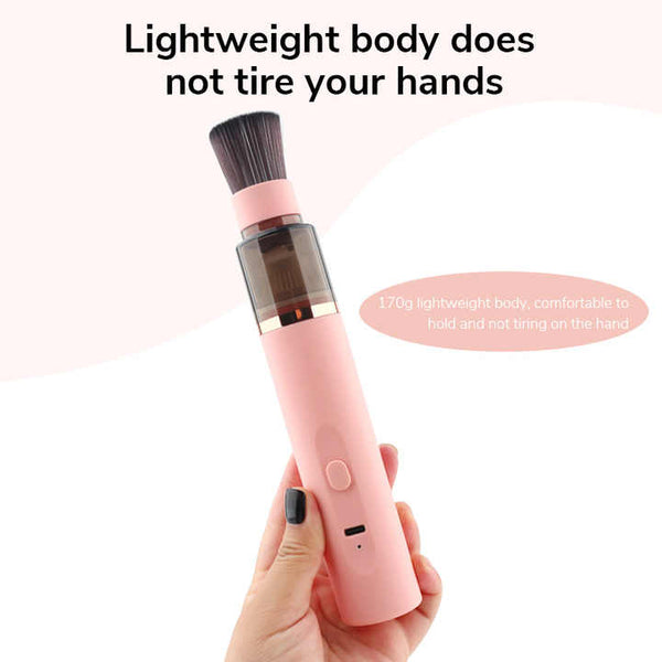 Pink Mini Wireless Dust Cleaner Powerful Long Lasting Handheld Vacuum For Makeup Tables Powder And Dusts Vacuum Cleaners