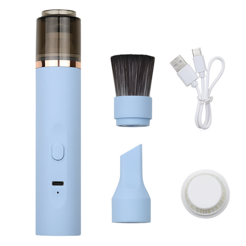 Blue Mini Wireless Dust Cleaner Powerful And Long Lasting Handheld Vacuum For Makeup Tables Powder Dusts Vacuum Cleaners