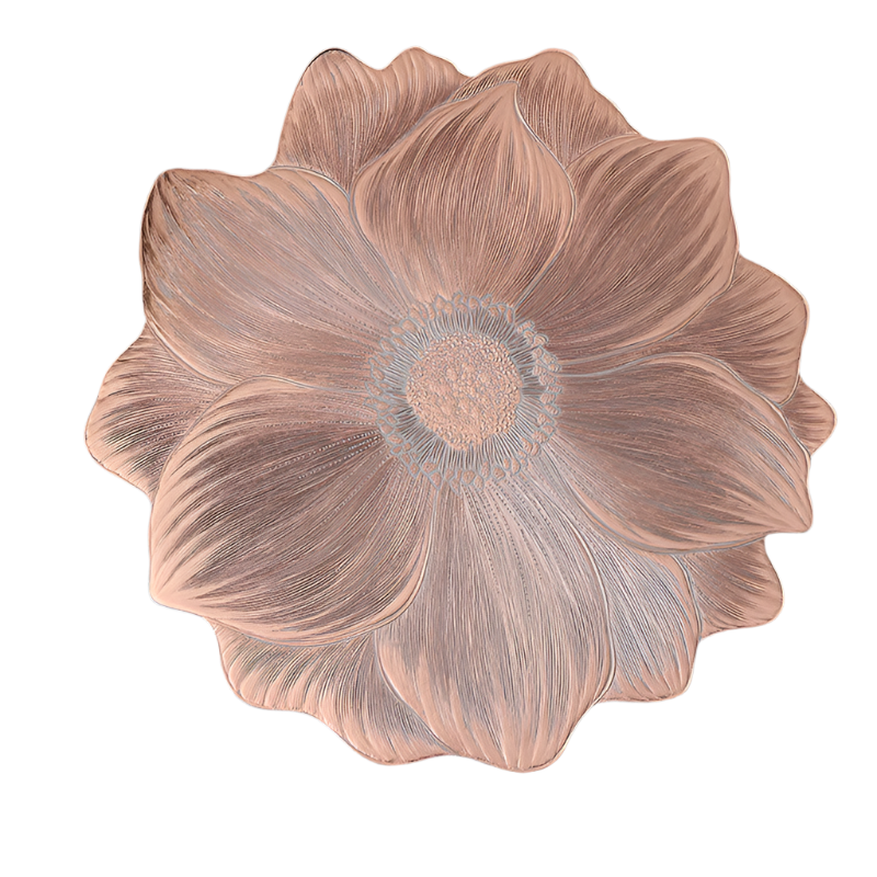 Elosung Rose Gold Pvc Foil Bottom Heat Resistant Table Mats Set Of 8 Non Slip Waterproof Dining For Western Cuisine Placemats