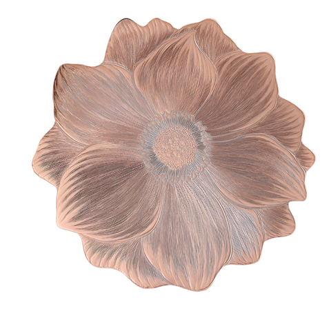 Elosung Rose Gold Pvc Foil Bottom Heat Resistant Table Mats Set Of 8 Non Slip Waterproof Dining For Western Cuisine Placemats