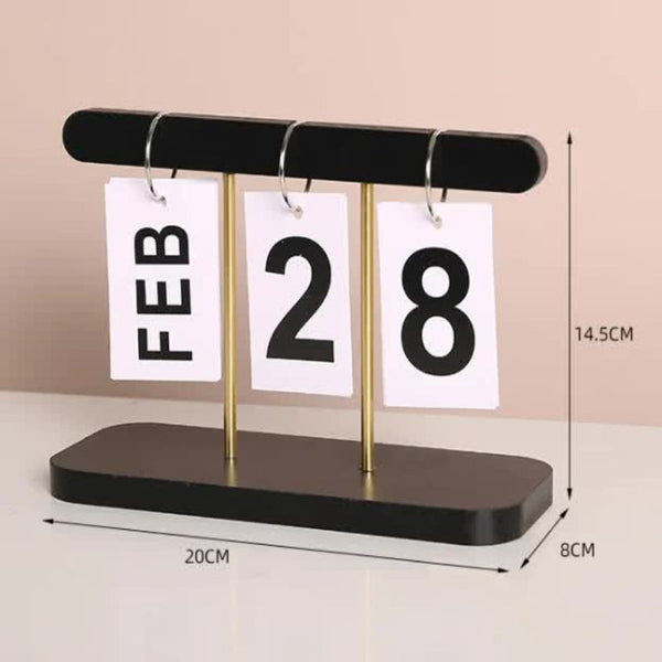 Modern Minimalist Flip Calendar Black Calendars (Current)
