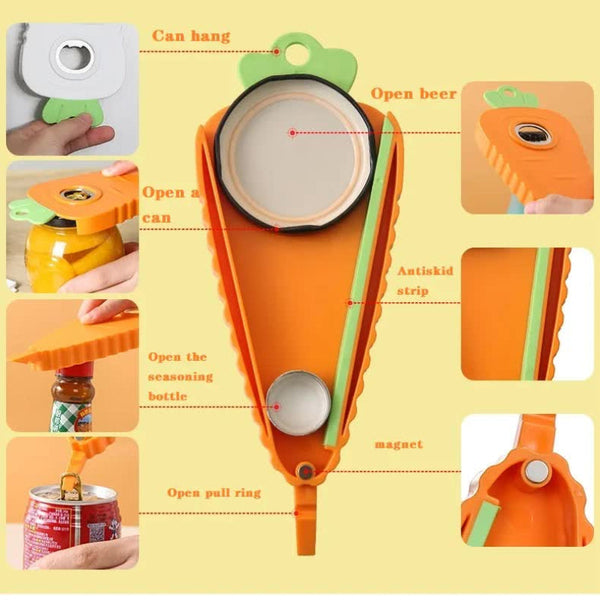 Carrot Shaped Multi Function Bottle Opener Corkscrews & Bottle Openers