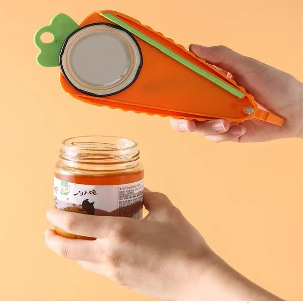Carrot Shaped Multi Function Bottle Opener Jar Can 2 Pcs Corkscrews & Bottle Openers