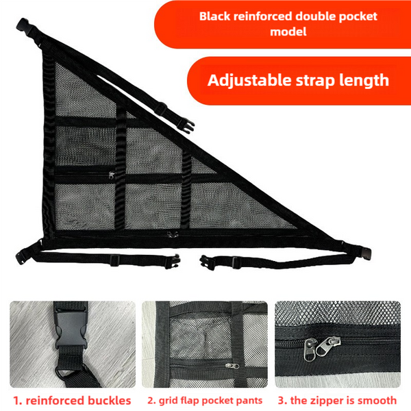 Black Car Roof Triangular Storage Net Adjustable Ceiling Organiser For Vehicles Car Organisers